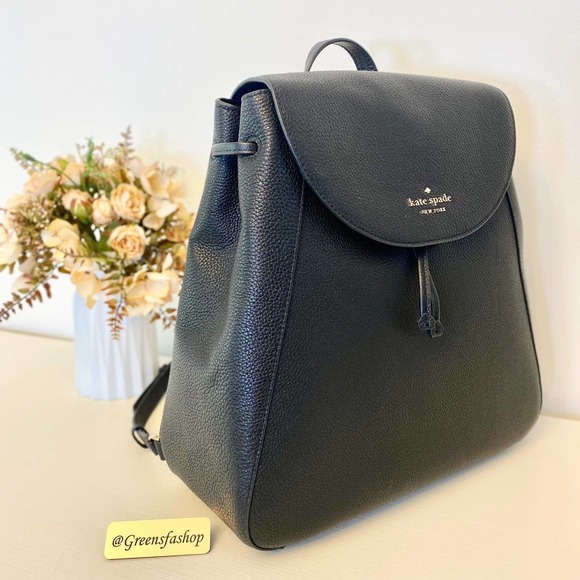 Kate Spade purse and wallet leila large flap backpack black - Picture 4 of 12